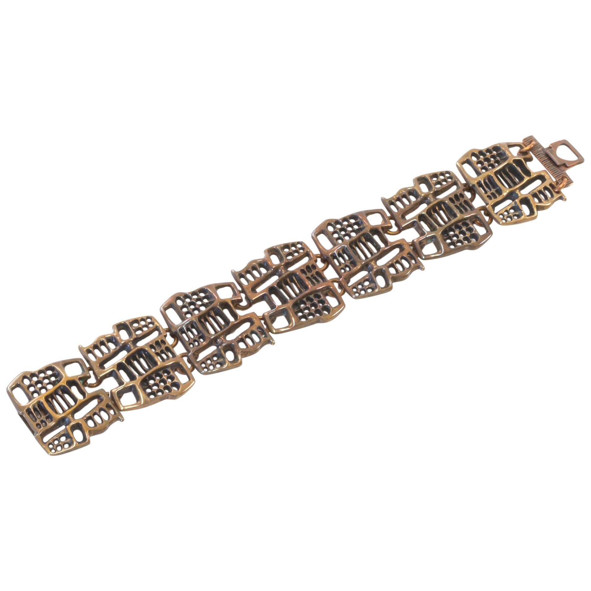 Scandinavian Unn Tanger 1970 Modernist Bracelet For Sale