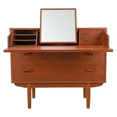 Scandinavian Vanity / Chest of Drawers by Børge Mogensen Søborg Teak Denmark 60s