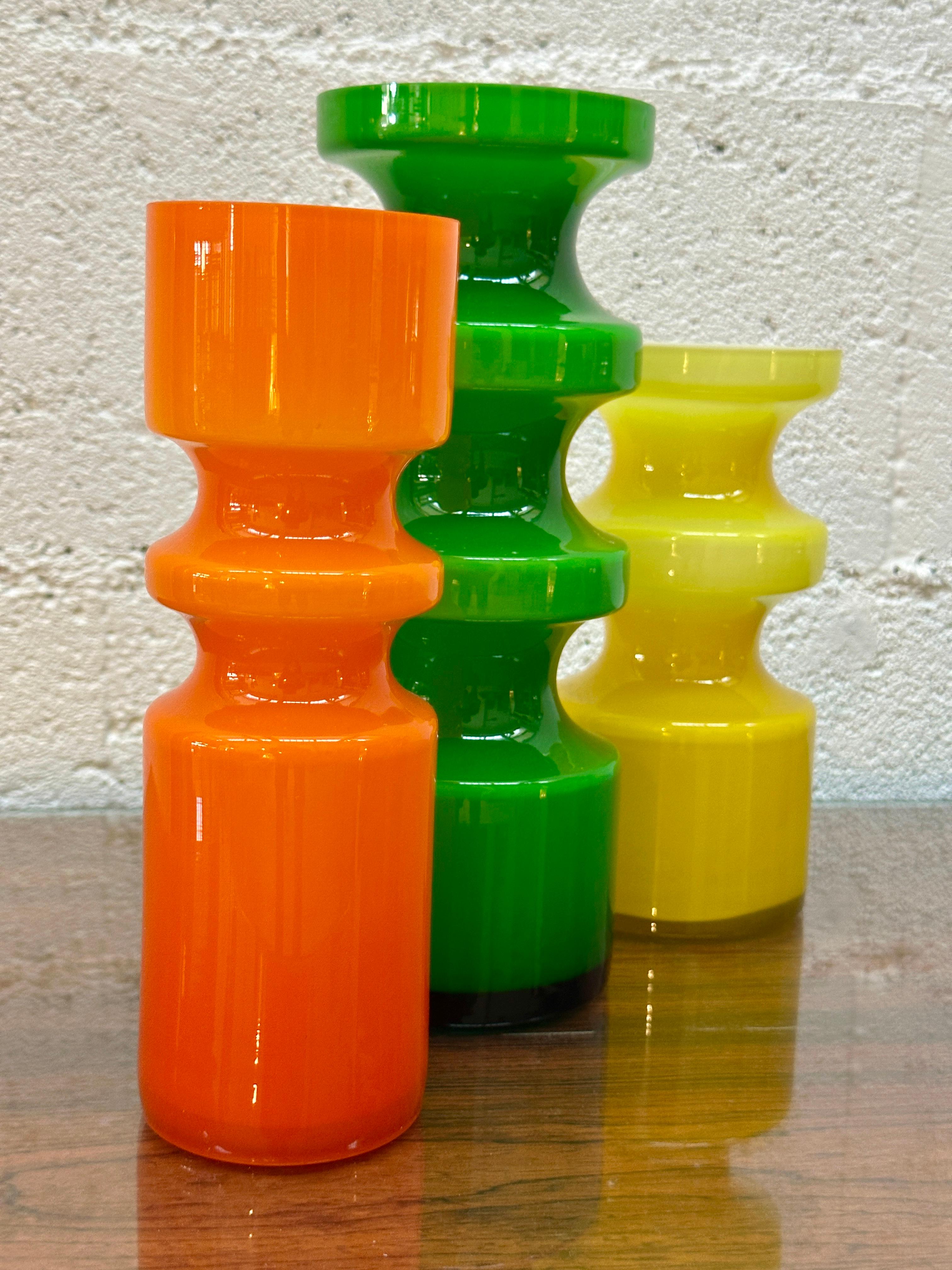 Scandinavian Modern Scandinavian vases made by Alsterfors of Sweden designed by Per Olof Ström 1960 For Sale