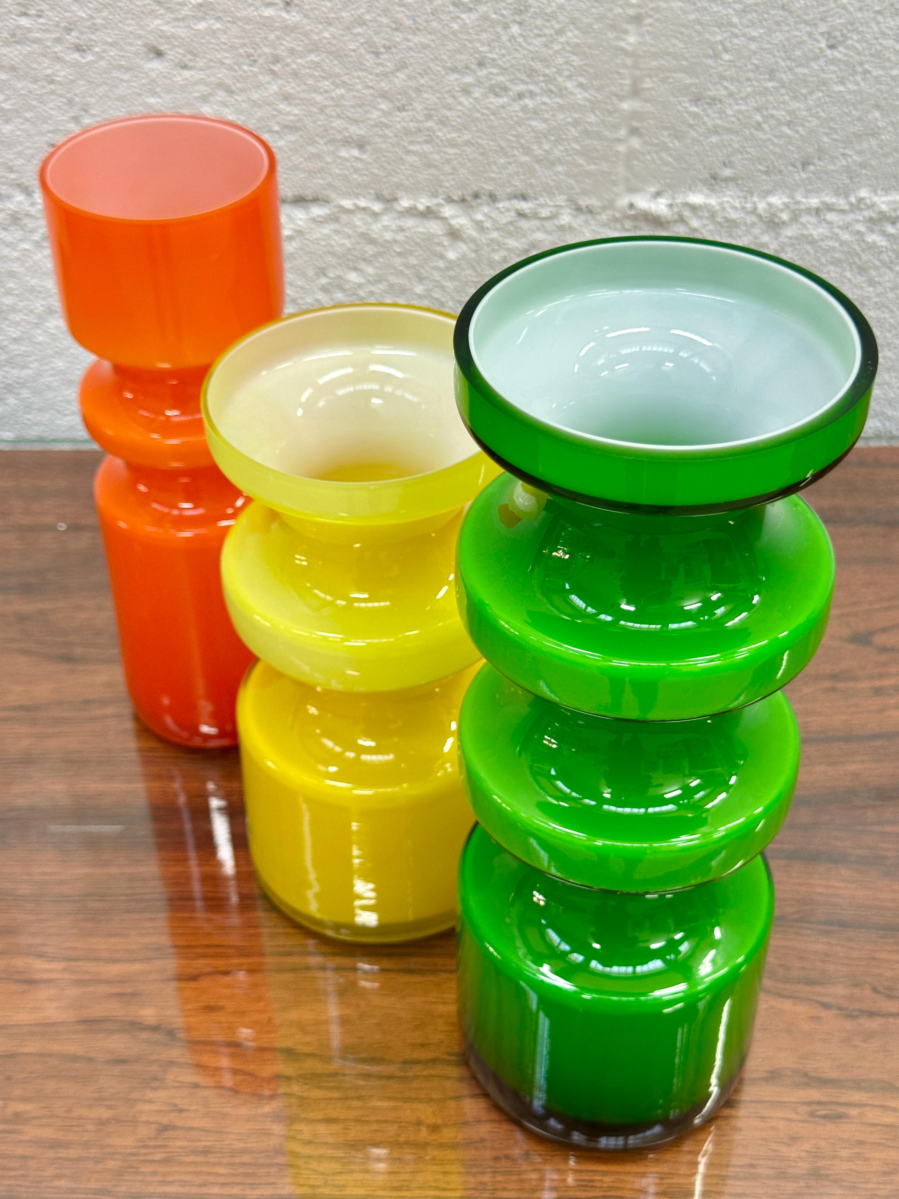 Scandinavian vases made by Alsterfors of Sweden designed by Per Olof Ström 1960 For Sale 1