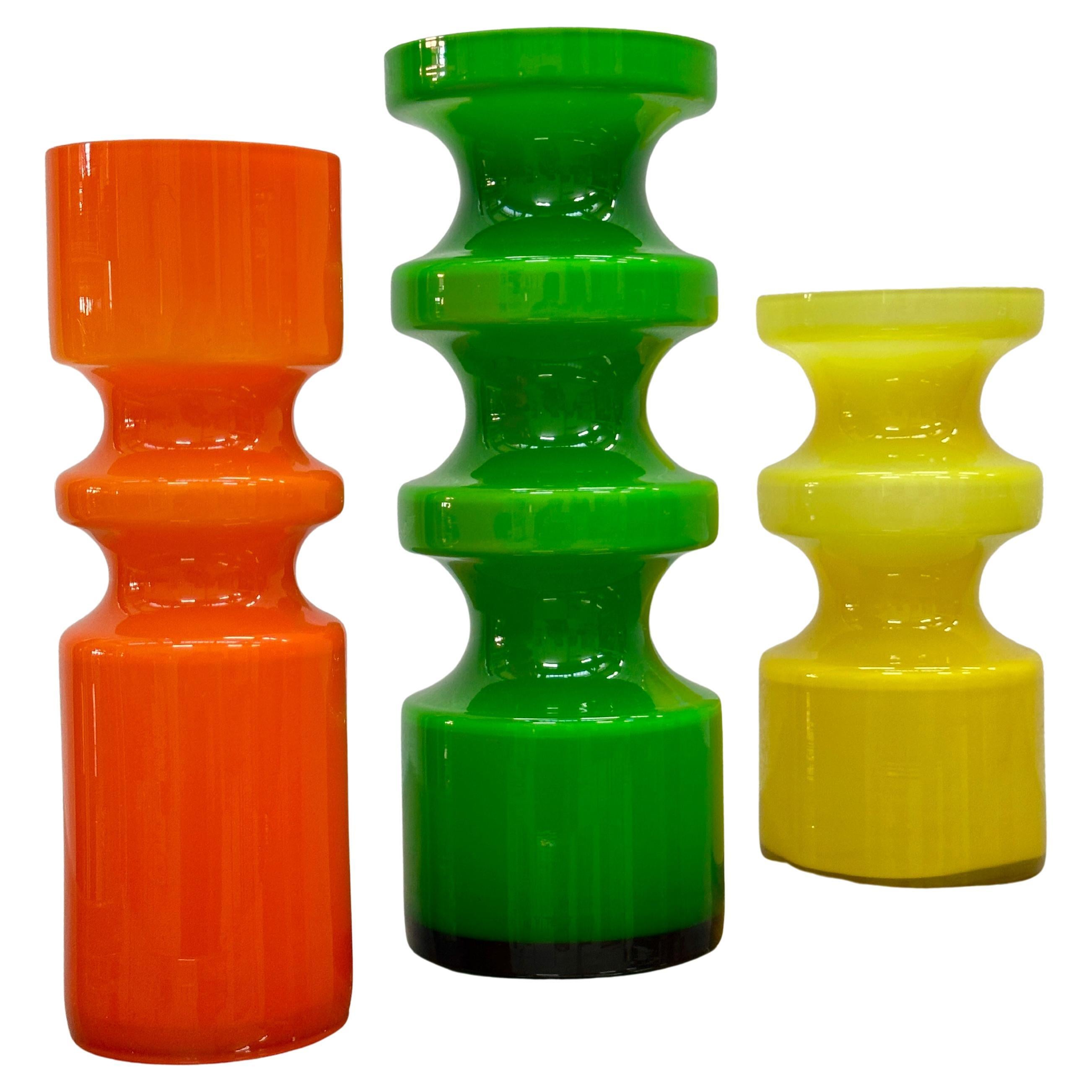 Scandinavian vases made by Alsterfors of Sweden designed by Per Olof Ström 1960 For Sale