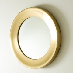Specchio da parete scandinavo in ottone vintage, Glasmäster, Svezia, anni '60
