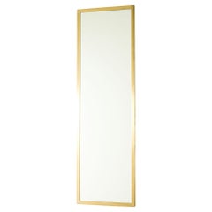 Scandinavian Vintage Brass Wall Mirror, Glasmäster, Sweden, 1960s