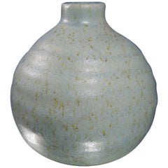 Vaso scandinavo vintage in ceramica azzurra