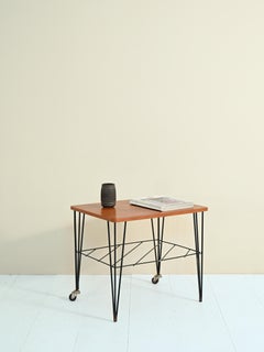 Scandinavian vintage coffee table with metal frame