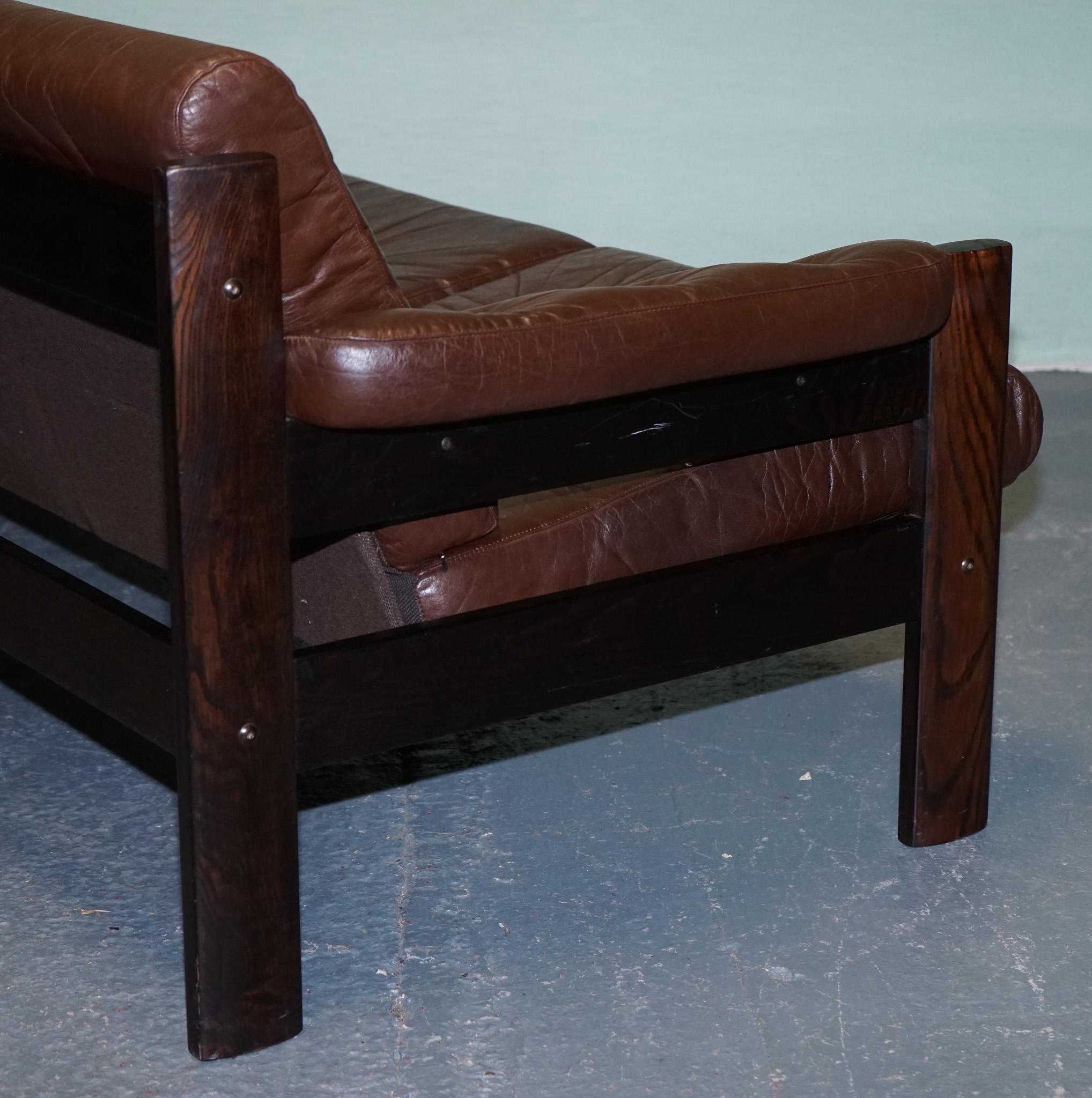 SCANDINAVIAN ViNTAGE EKORNES STRESSLESS THREE SEATER SOFA For Sale 1