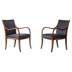 Scandinavian Vintage Lounge Chairs by Frits Henningsen, Denmark, 1940s