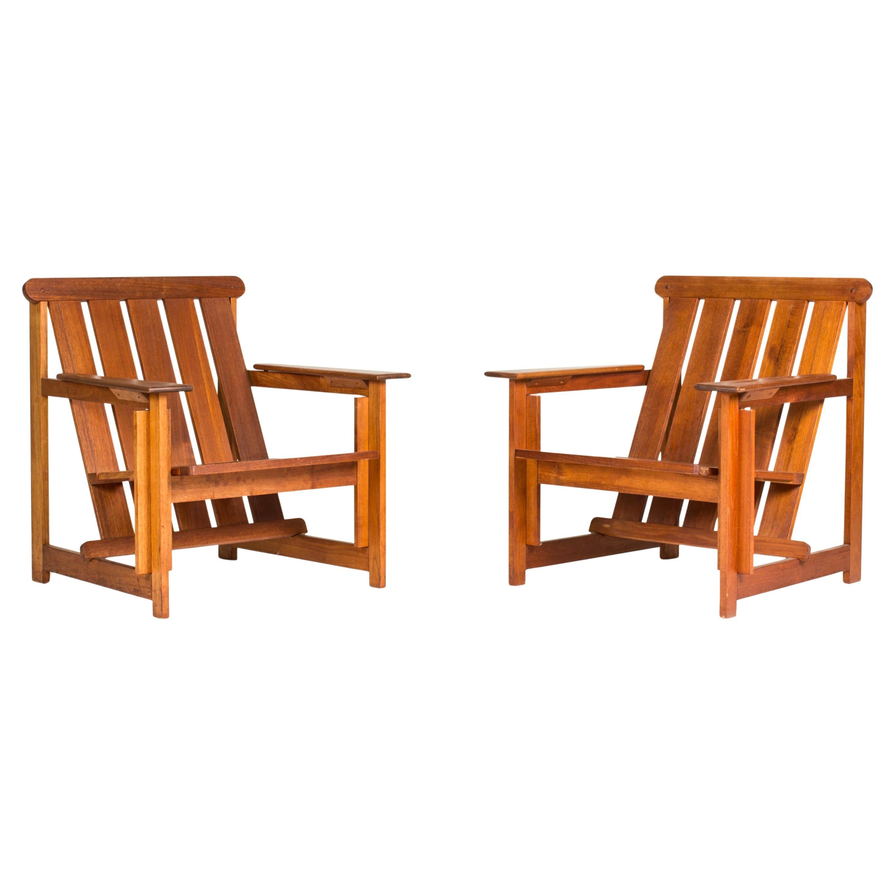 Scandinavian Vintage Lounge or Deck Chairs from HI-gruppen, Sweden, 1960s For Sale