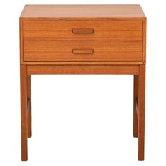 Scandinavian Vintage Nightstand with Two Drawers
