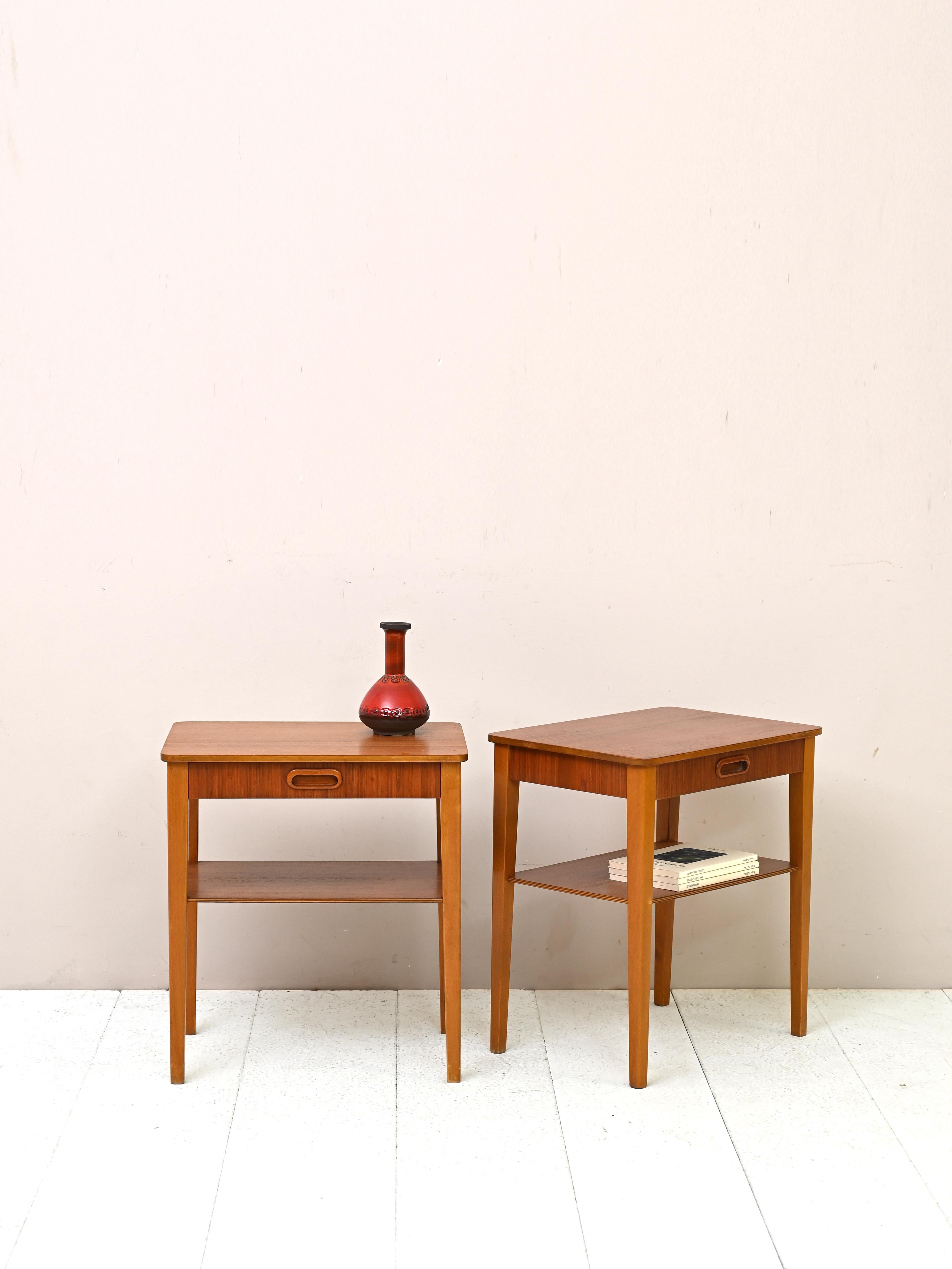 Scandinavian Vintage Nightstands 50s 60s at 1stDibs