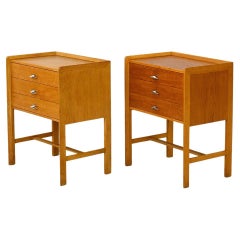 Scandinavian Vintage Nightstands with Drawers