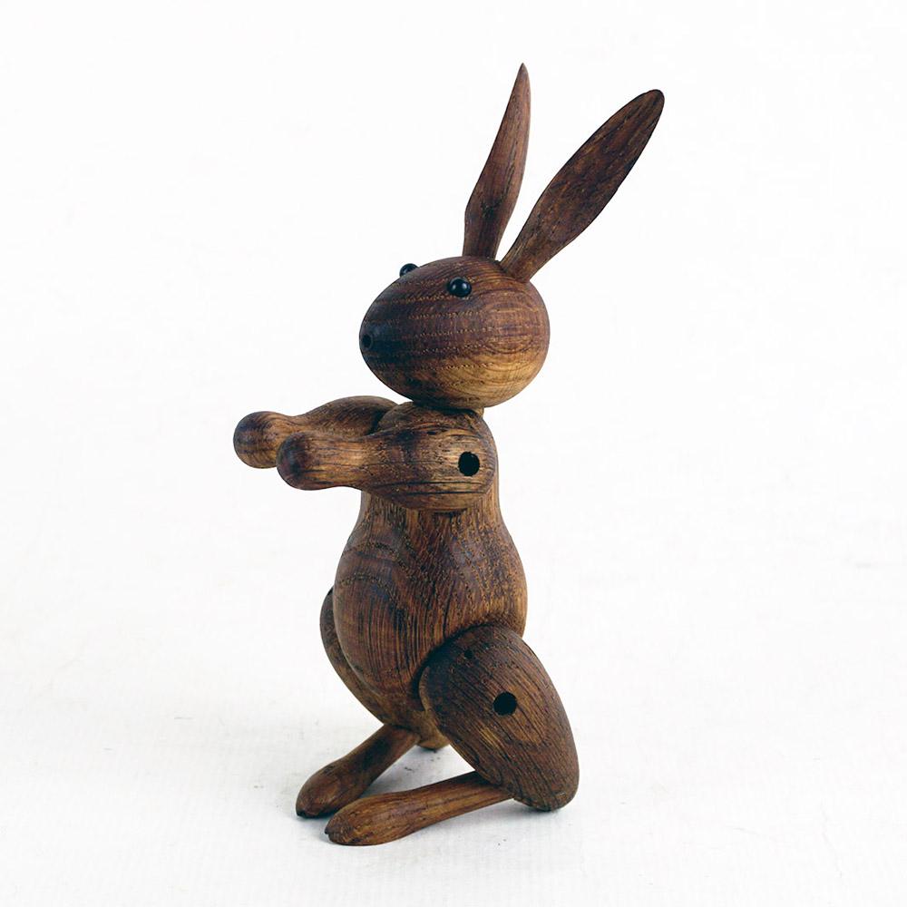 This Scandinavian Original vintage genuine wooden articulated Rabbit toy was Designed and produced by Kay Bojesen, Denmark 1950s.
All four limbs are jointed. He can stand on his hind legs or get down on all four legs.
It is in wonderful condition,