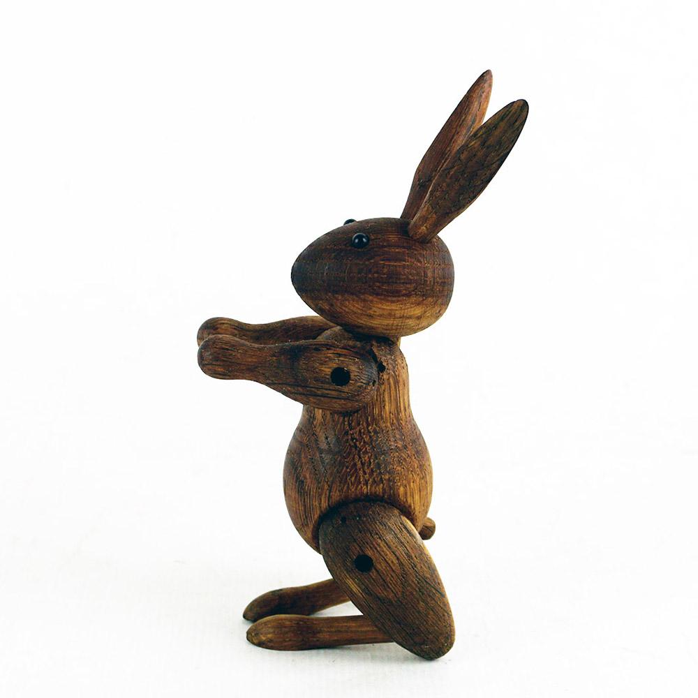 Mid-Century Modern Scandinavian Vintage Oak Rabbit by Kay Bojesen Denmark For Sale