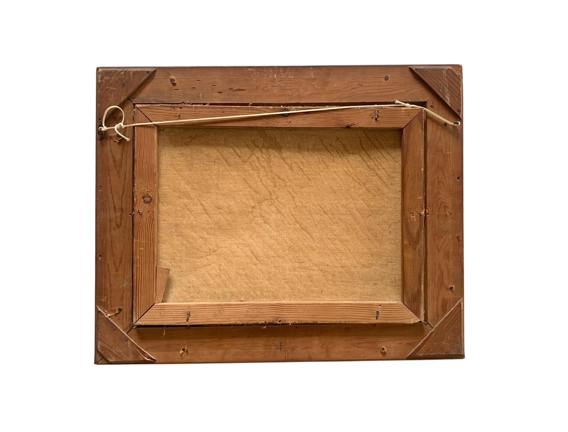 Skandinavisches Ölgemälde auf Leinwand eines traditionellen Bauernhauses im Angebot 2