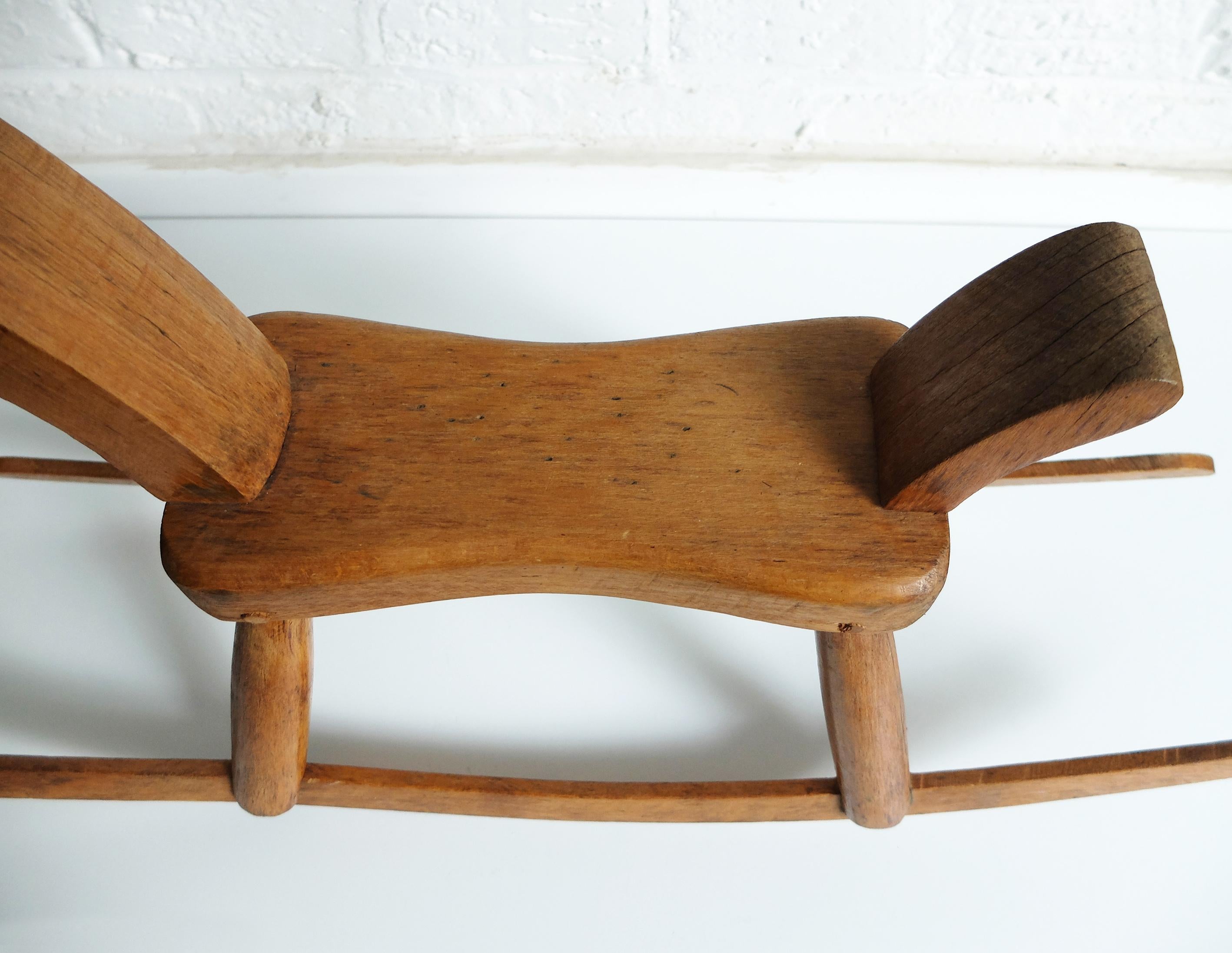 Mid-20th Century Scandinavian Vintage Rocking Horse in wood by Kay Bojesen, Denmark, 1950s