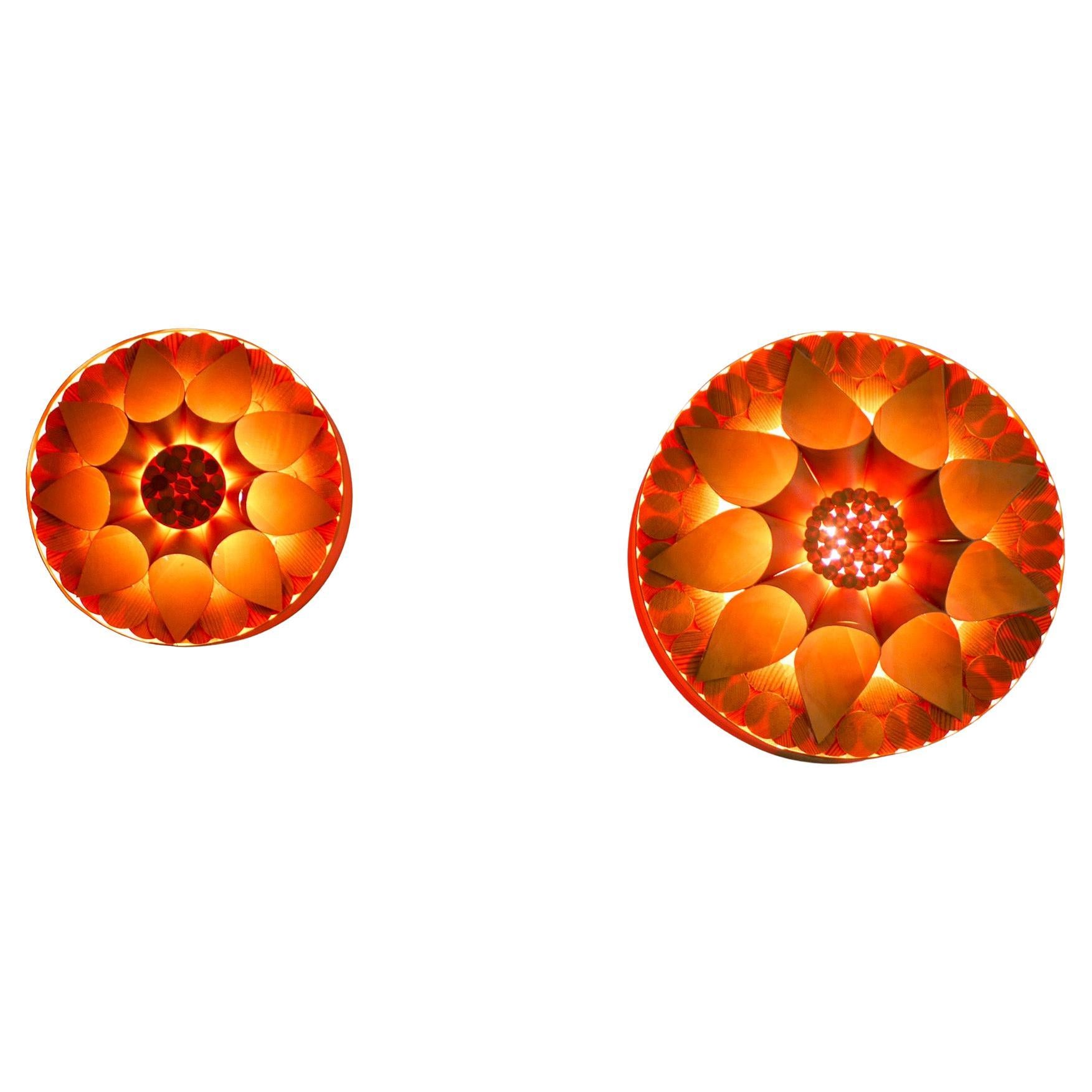 Applique vintage scandinave. Lampade da parete in legno di pino di metà secolo moderno in vendita