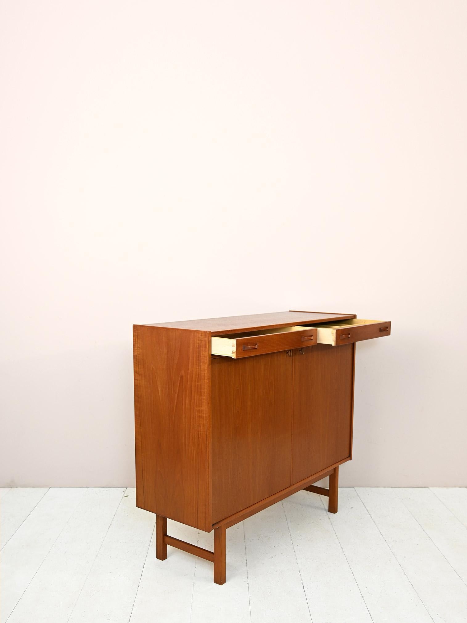 Swedish Scandinavian Vintage Sideboard with Drawers For Sale