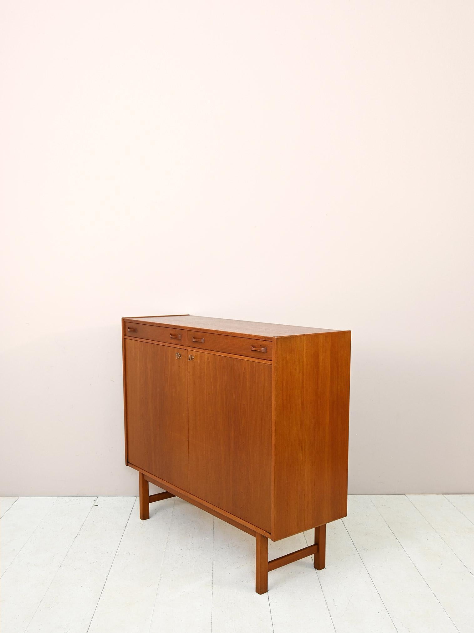 Mid-20th Century Scandinavian Vintage Sideboard with Drawers For Sale