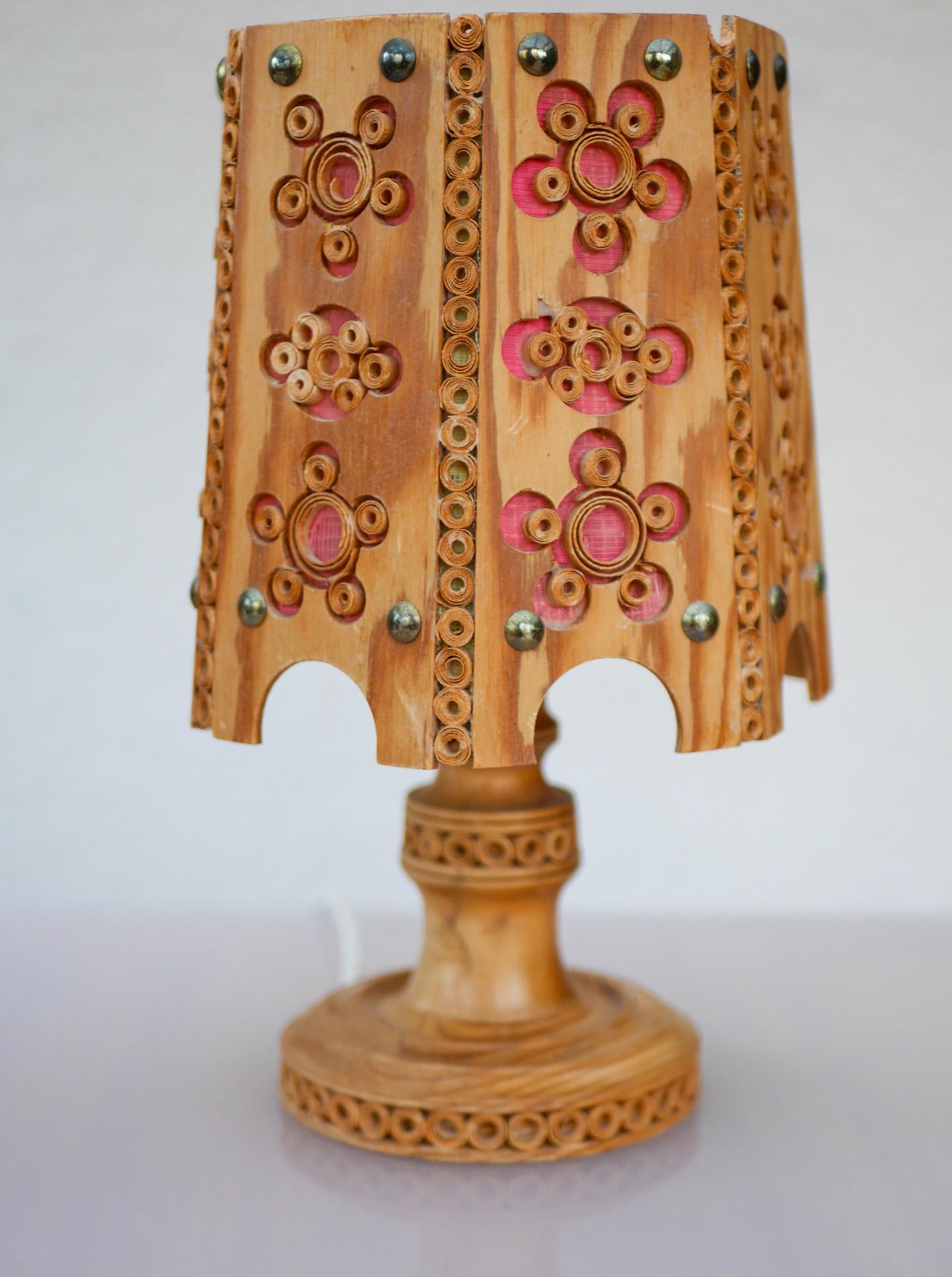 Mid-Century Modern Lampes de table vintage scandinaves. Luminaires en bois de pin modernes du milieu du siècle dernier en vente