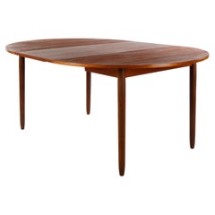 Scandinavian Retro teak extensible table, round and oval