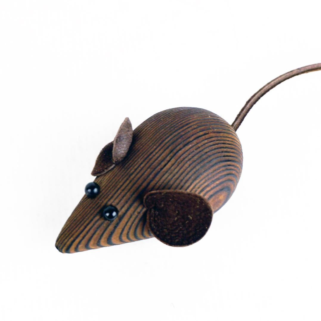 Mid-Century Modern Scandinavian Vintage Wooden Mouse by H F Denmark For Sale