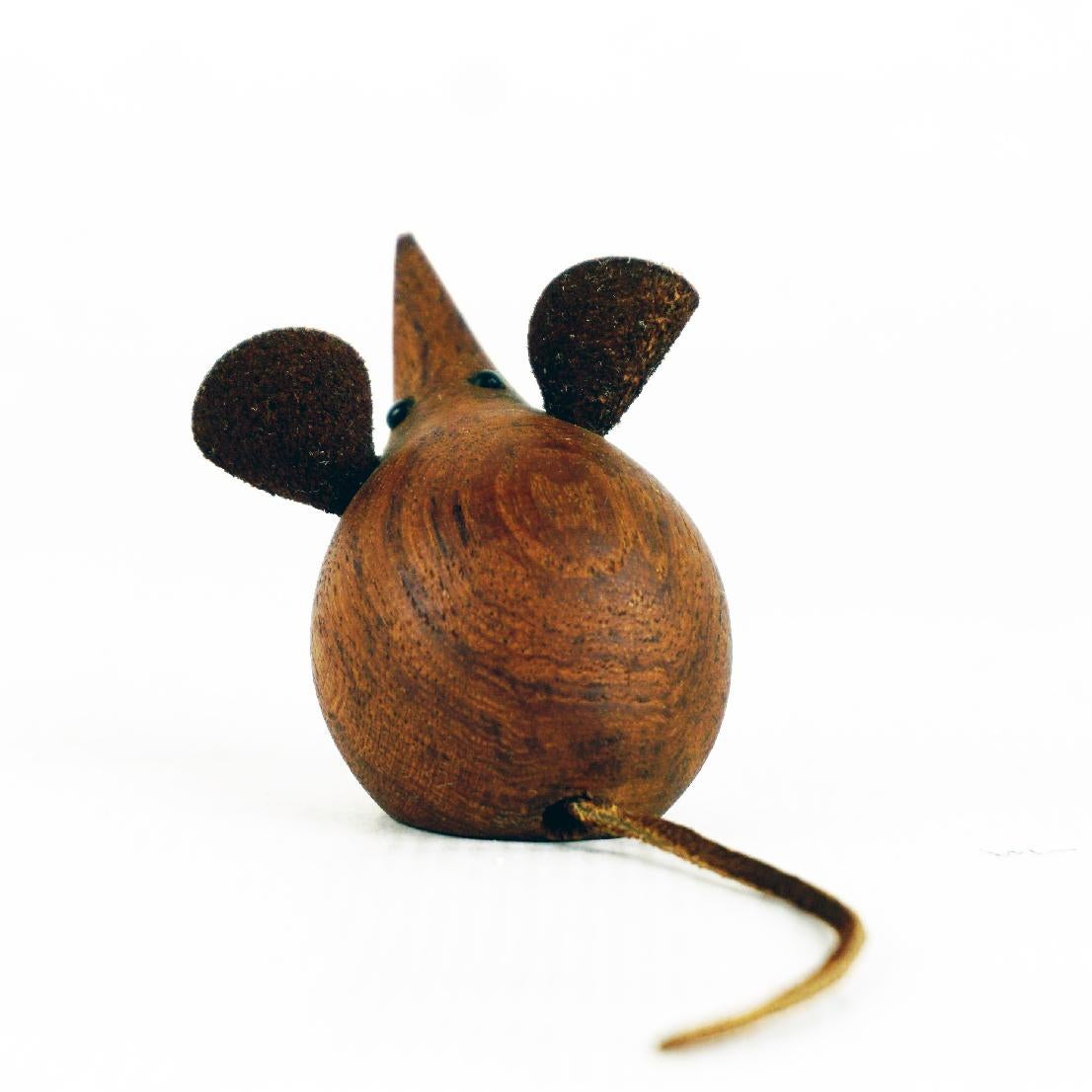 Scandinavian Vintage Wooden Mouse by H F Denmark In Good Condition For Sale In Vienna, AT