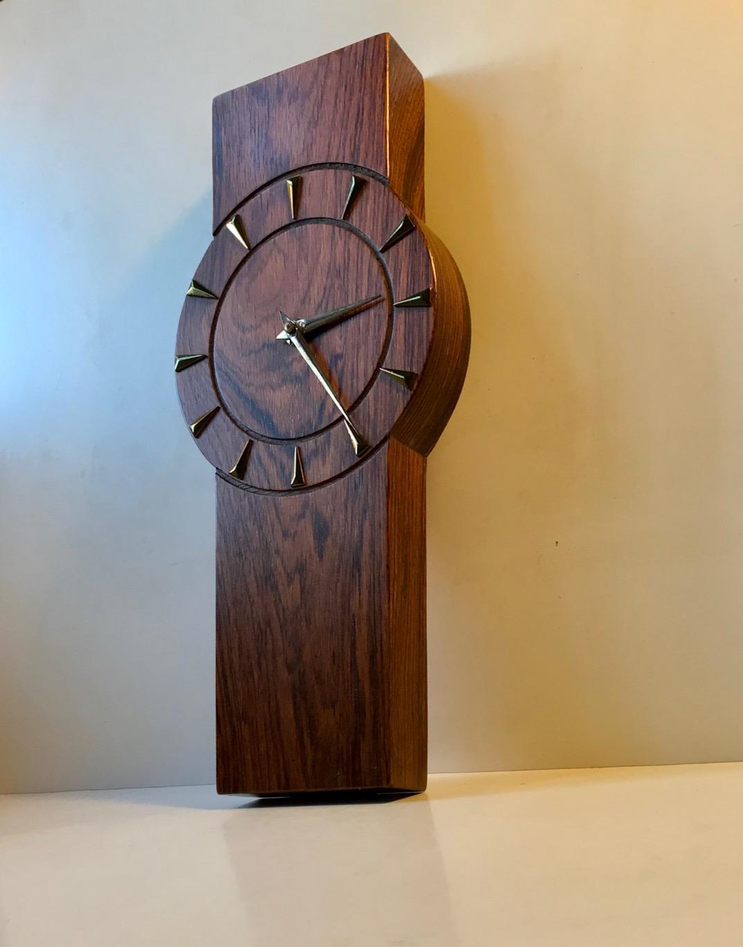 rosewood wall clock