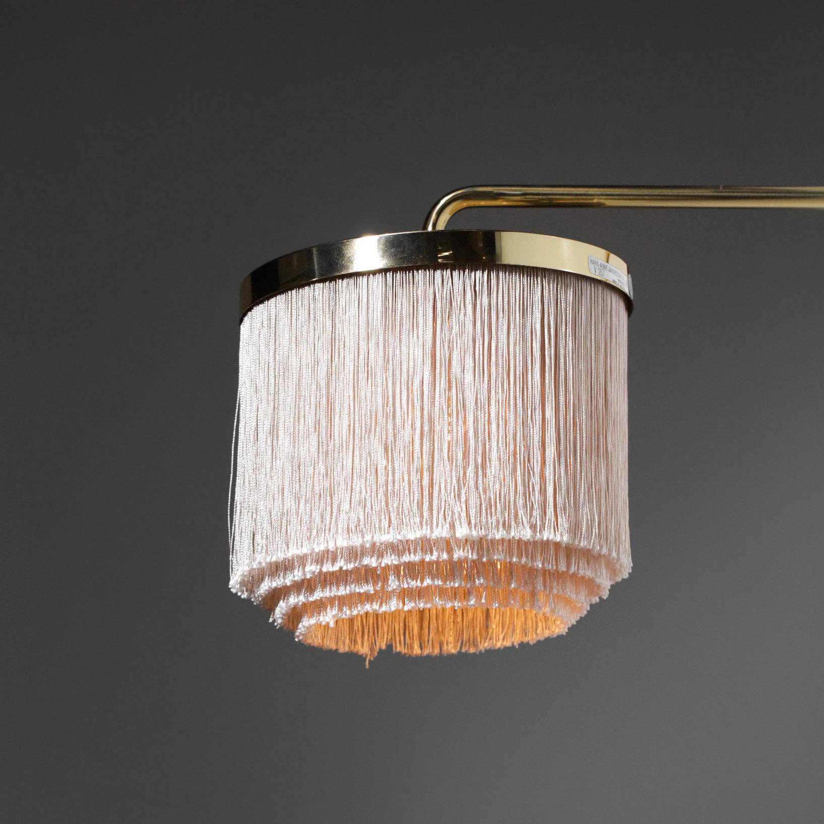 Scandinavian Wall Lamp by Hans Agne Jakobsson in Brass and Silk - F268 2