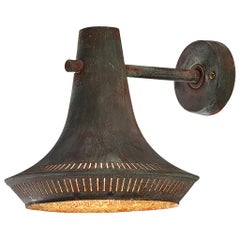 Scandinavian Wall Light in Patinated Copper
