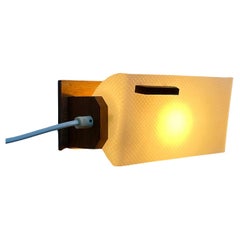 Vintage Scandinavian Wall Sconce in Teak & Perspex by Lorentzons Epa Finland, 1960s