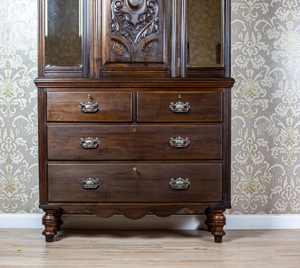 Scandinavo Buffet scandinavo in noce marrone scuro, inizio XX secolo in vendita
