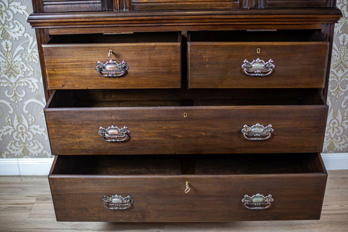 Scandinavian Walnut Buffet From the Early 20th Century in Dark Brown For Sale 4