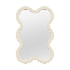 Petite Decorative Organic Hall Wavy Mirror - Beige Hvyli 6 by oitoproducts