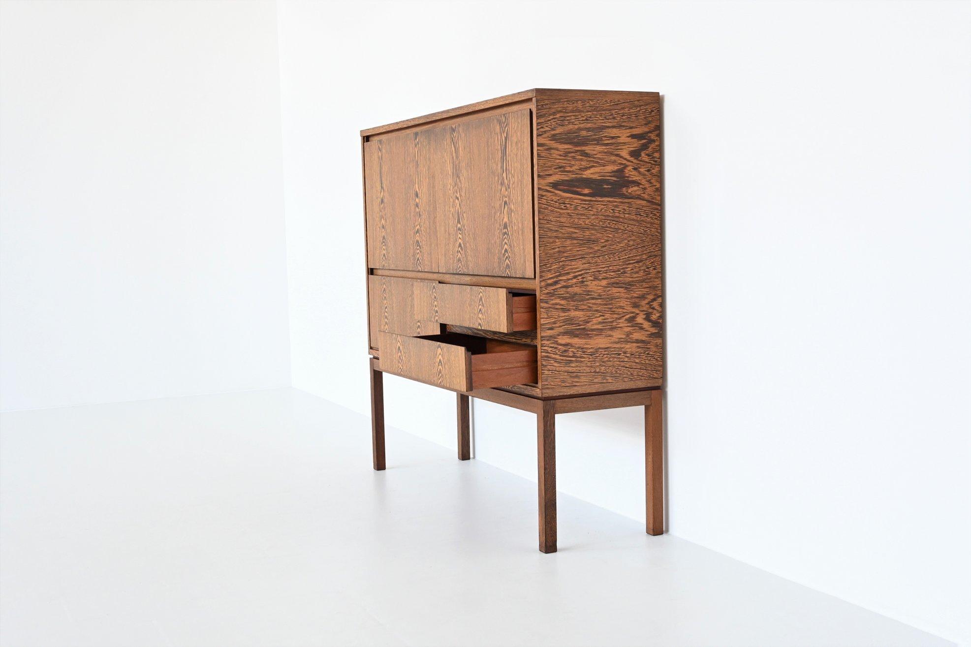 Photo inspiration: High Gloss Scandinavian Apartment Storage Cabinets Reference: Scandinavian Wenge Wood High Bar Cabinet Sweden 1960 At 1Stdibs