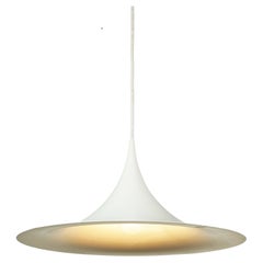 Scandinavian White Semi Pendant Lamp by Bonderup and Thorup for Fog and Mørup