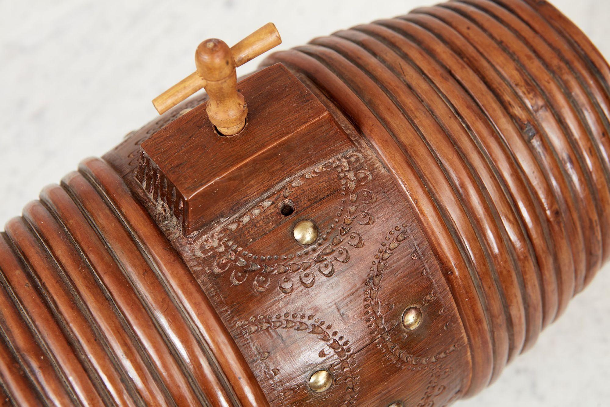 Scandinavian Willow Banded Barrel Flask For Sale 6