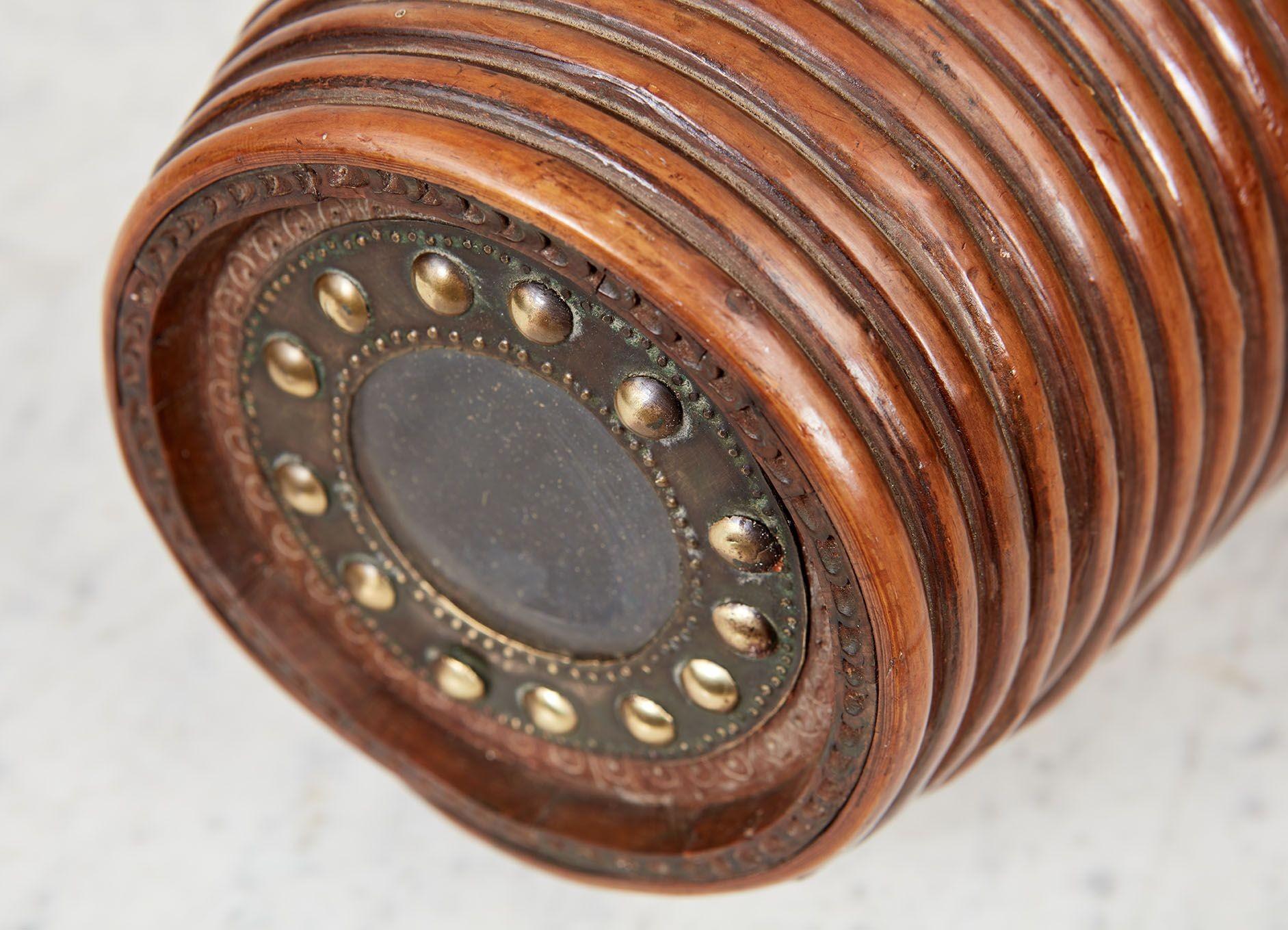 Scandinavian Willow Banded Barrel Flask For Sale 7