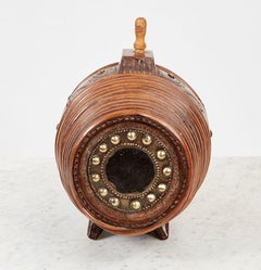Scandinavian Willow Banded Barrel Flask
