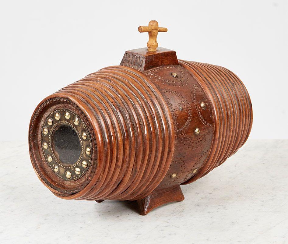 Scandinavian Willow Banded Barrel Flask In Good Condition For Sale In Greenwich, CT