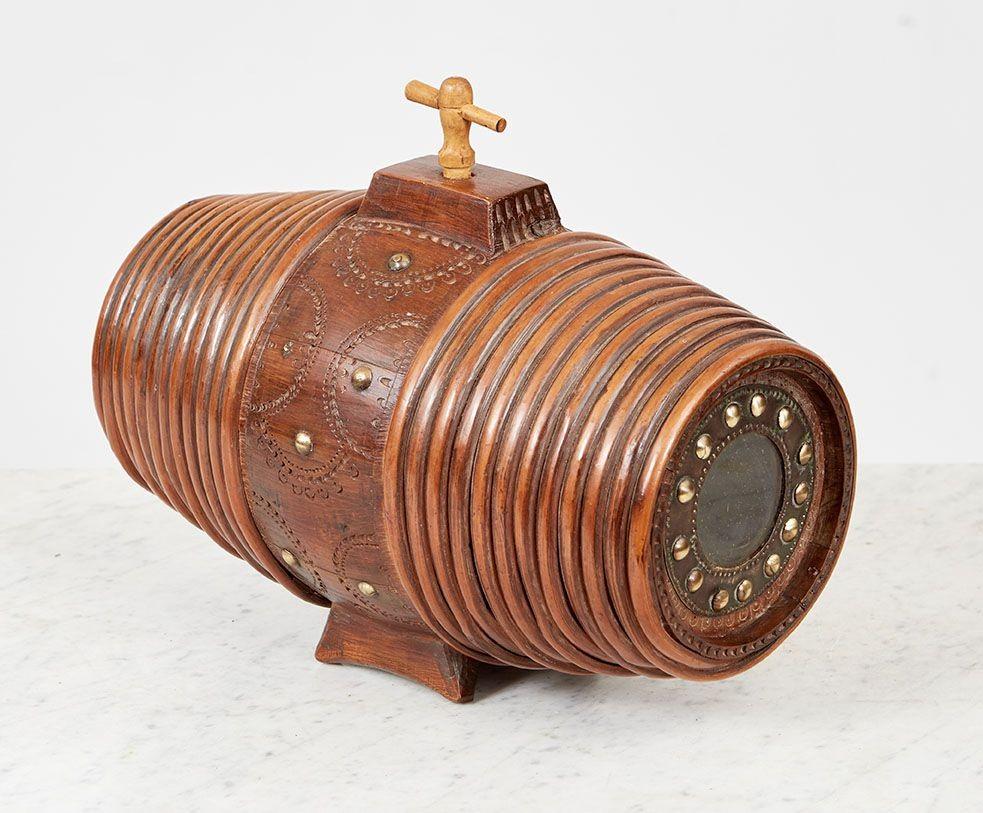 Scandinavian Willow Banded Barrel Flask For Sale 1