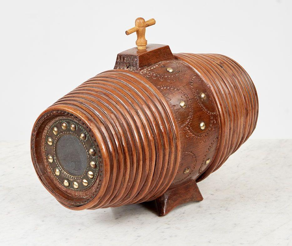 Scandinavian Willow Banded Barrel Flask For Sale 4