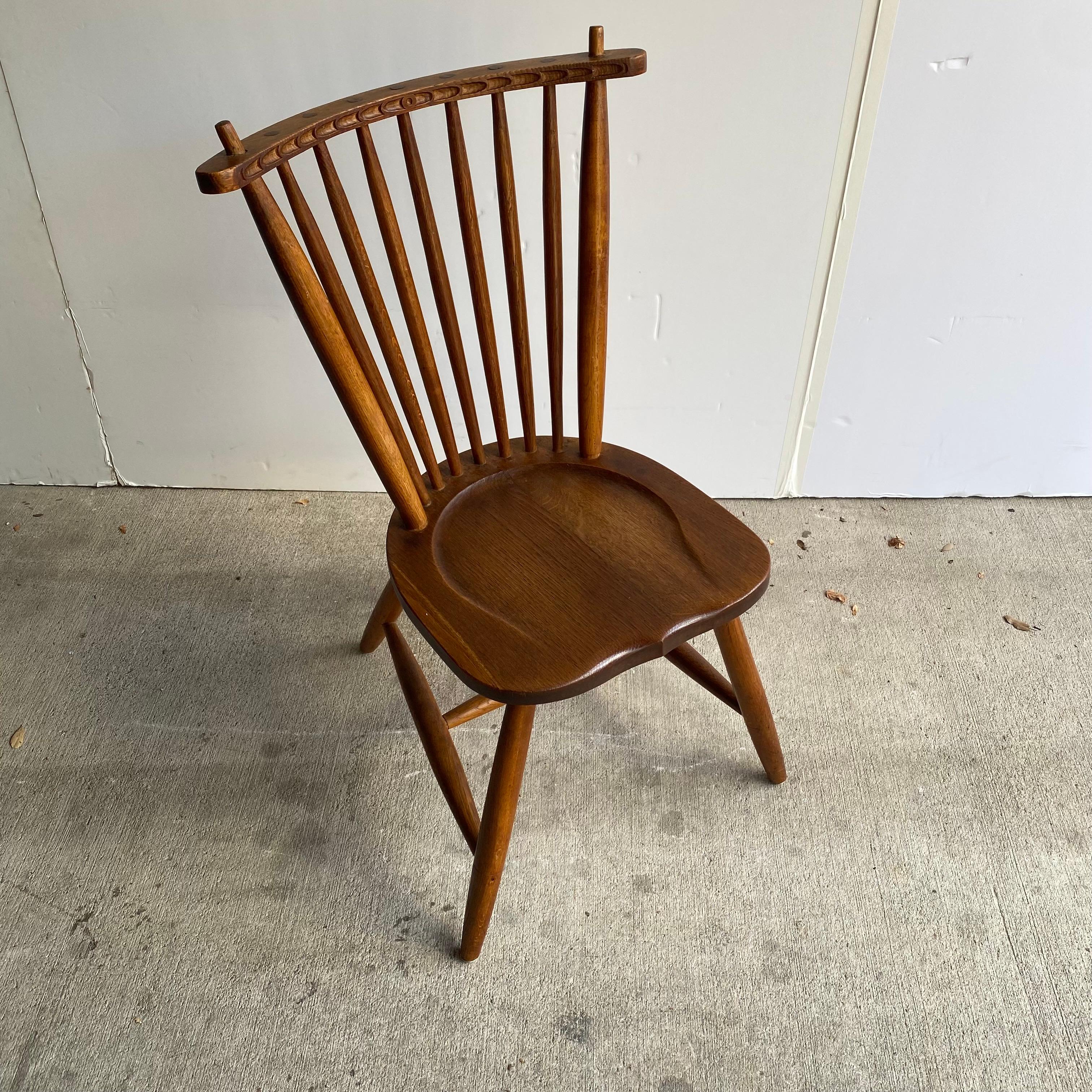 Scandinavian Windsor Chair, Denmark, 1950's In Good Condition In Austin, TX