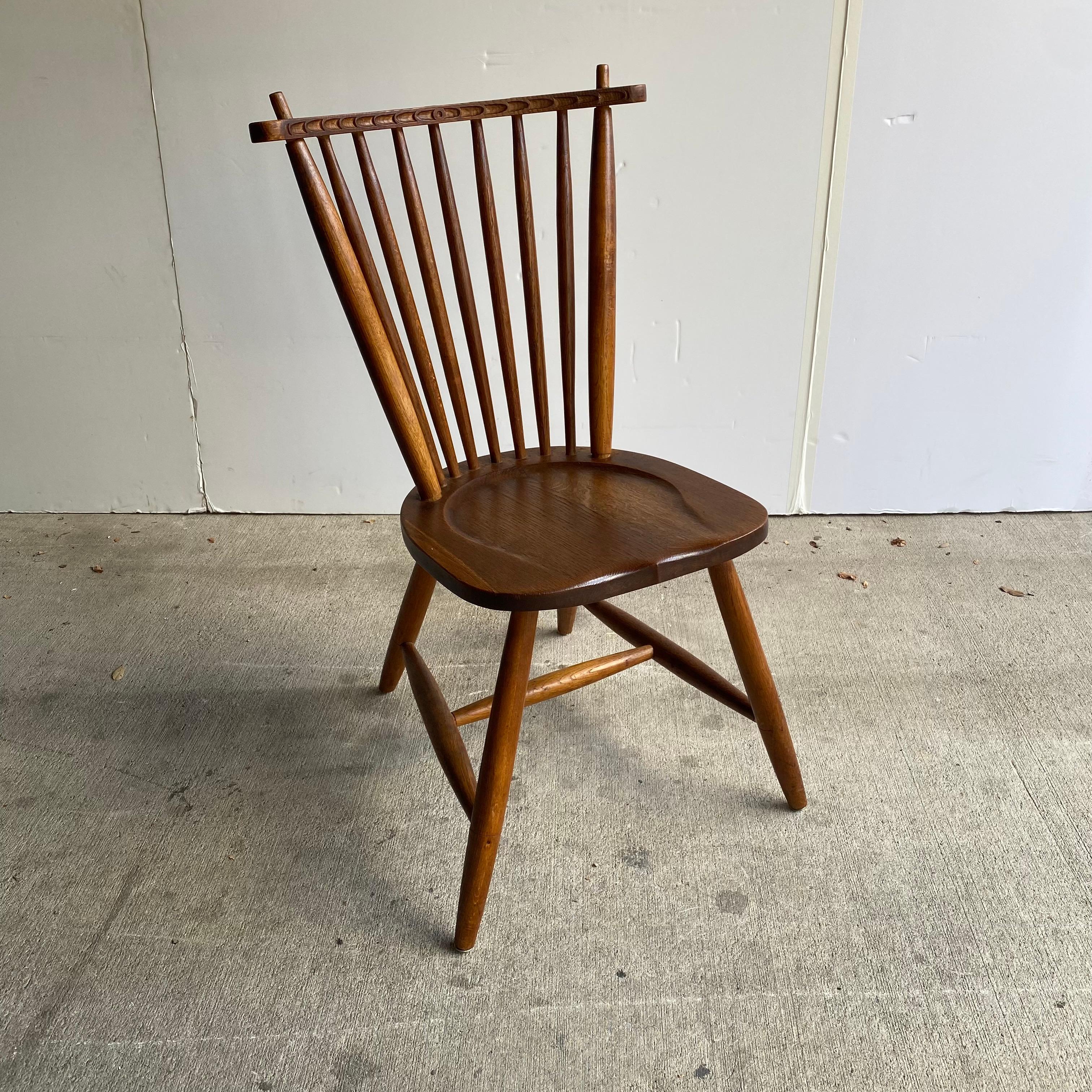 Wood Scandinavian Windsor Chair, Denmark, 1950's