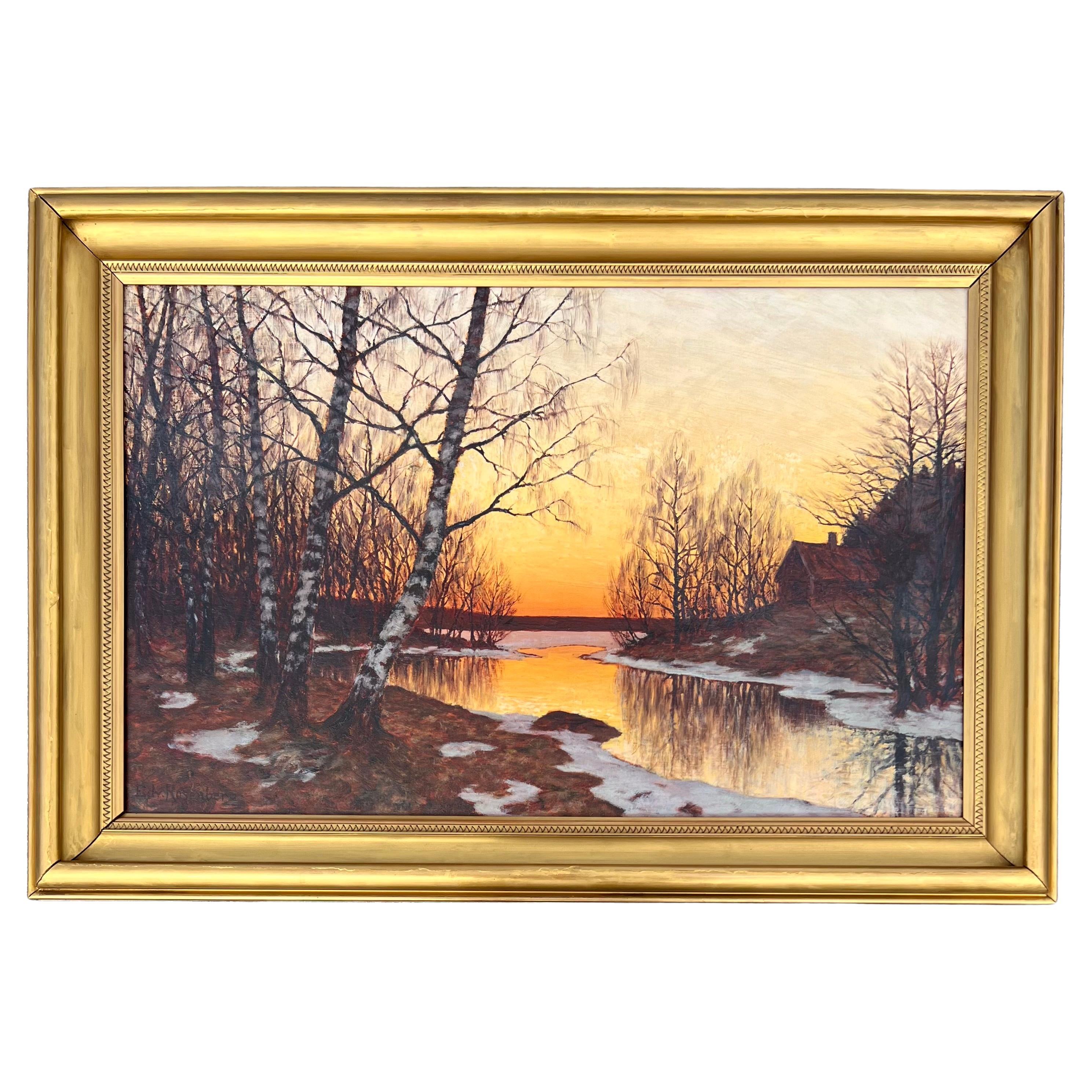 "Scandinavian Winter Sun" by Edvard Rosenberg For Sale