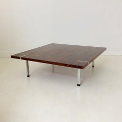 Gastone Rinaldi Wood Square Coffee Table, circa 1960, Italy