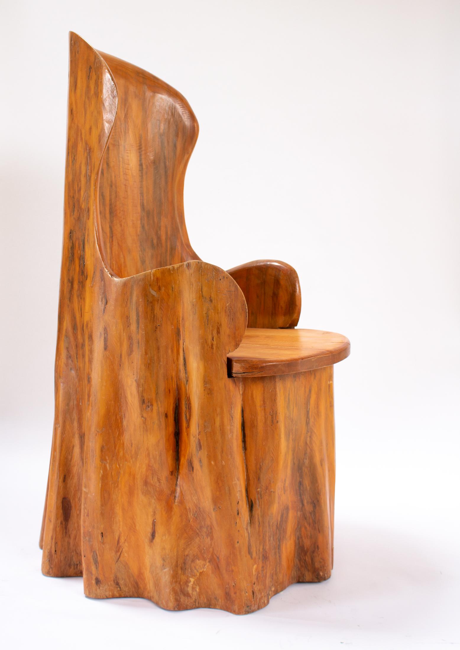 Skandinavischer Holzfassstuhl aus Holz, hergestellt im 19. Jahrhundert im Angebot 1
