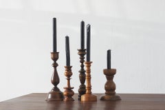 Chandeliers scandinaves en bois, lot de 5