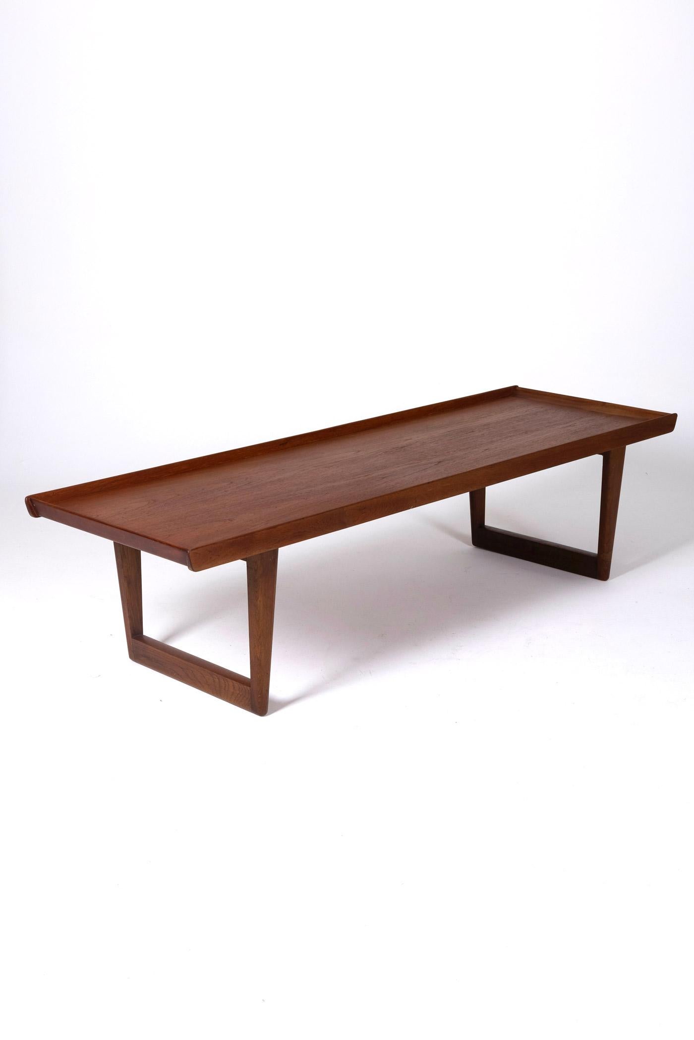 Scandinavian wooden coffee table For Sale 1
