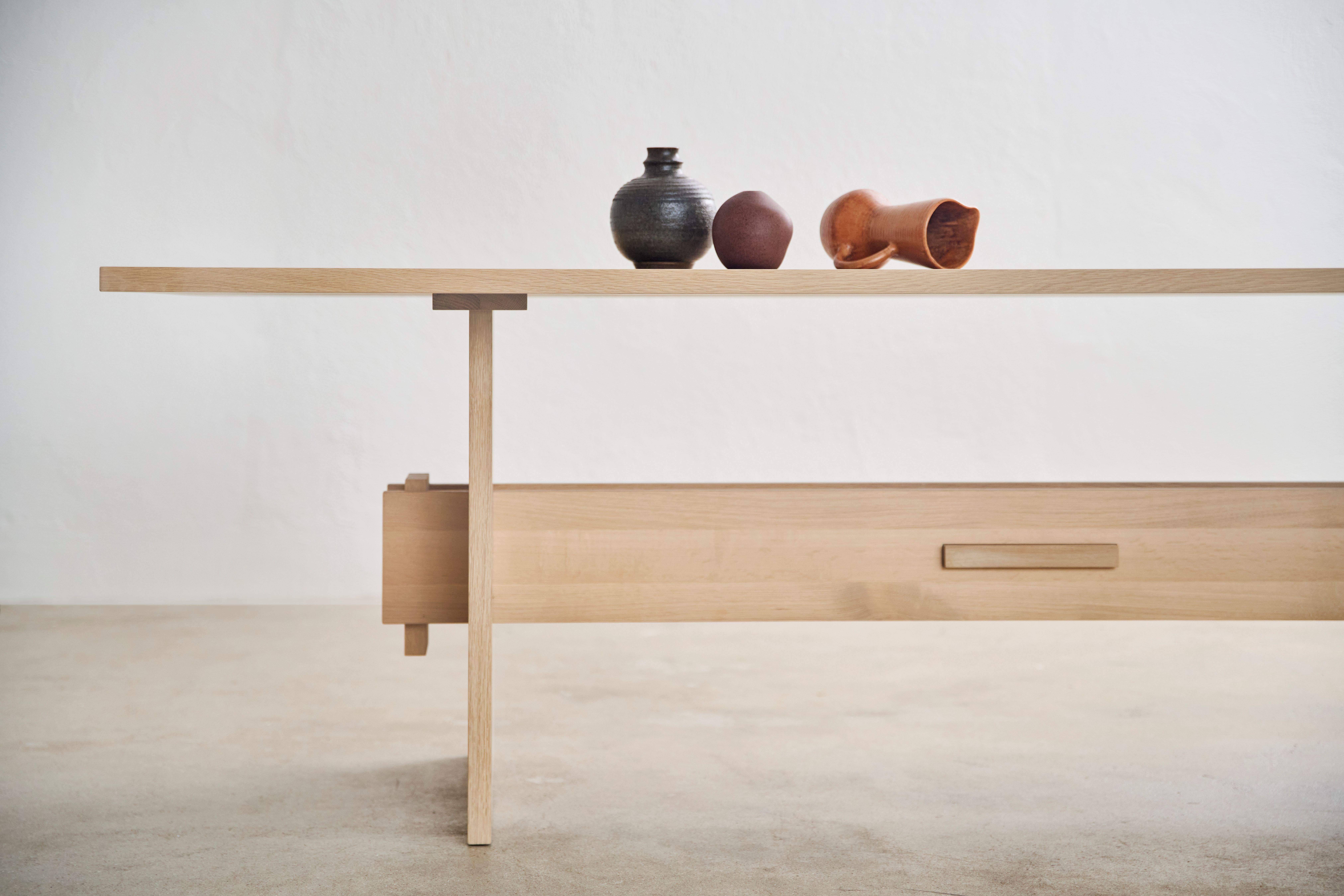 Scandinavian Wooden Table 'Jeppe Utzon #2' by Jeppe Utzon x DK3 For Sale 2