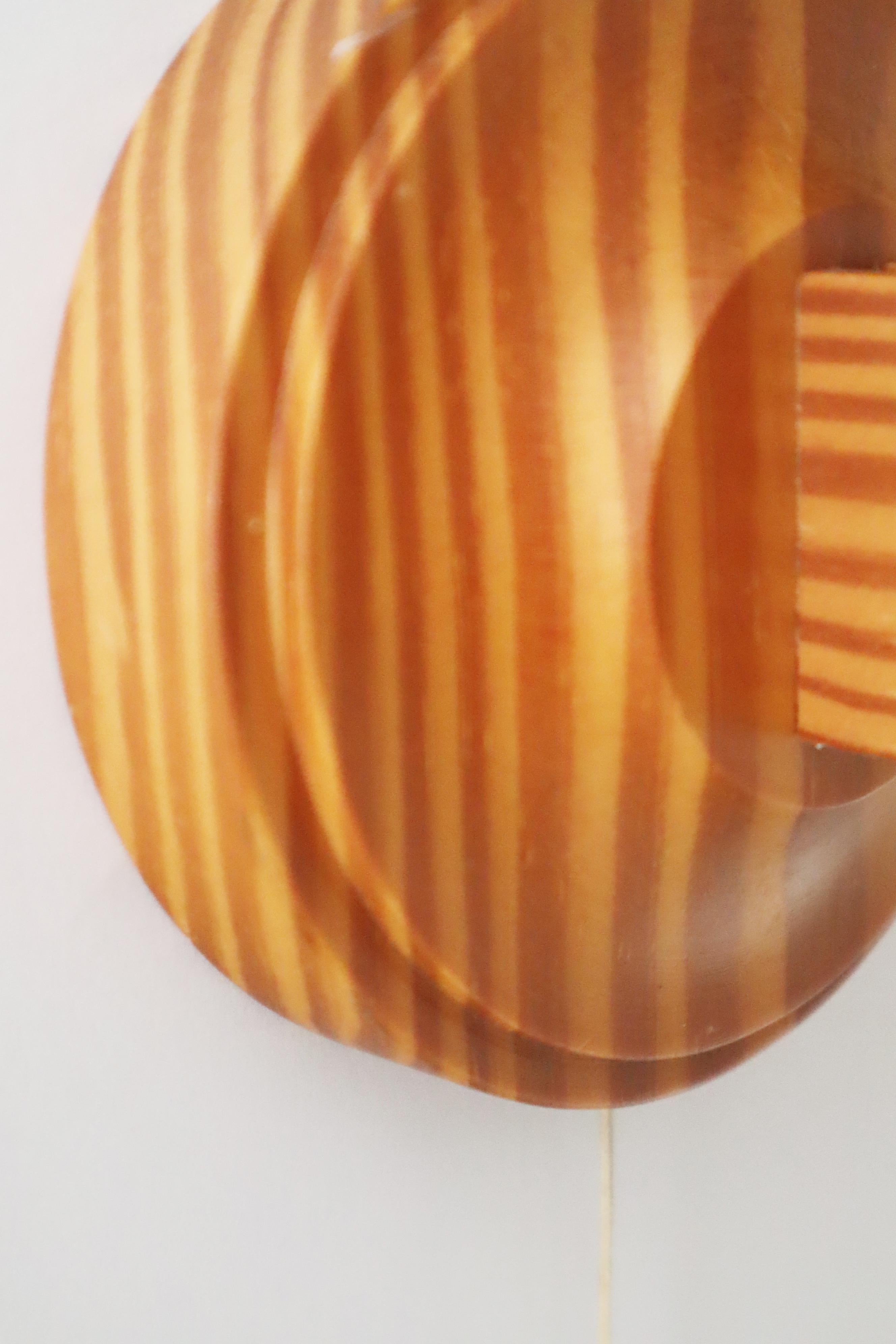 Scandinavian Wooden Wall Lamp with a Lampshade in the shape of an Onion, Sweden For Sale 5